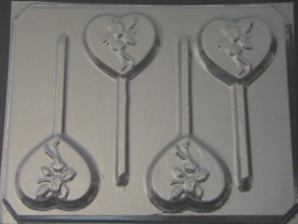 921 Heart with Fairy Chocolate or Hard Candy Lollipop Mold